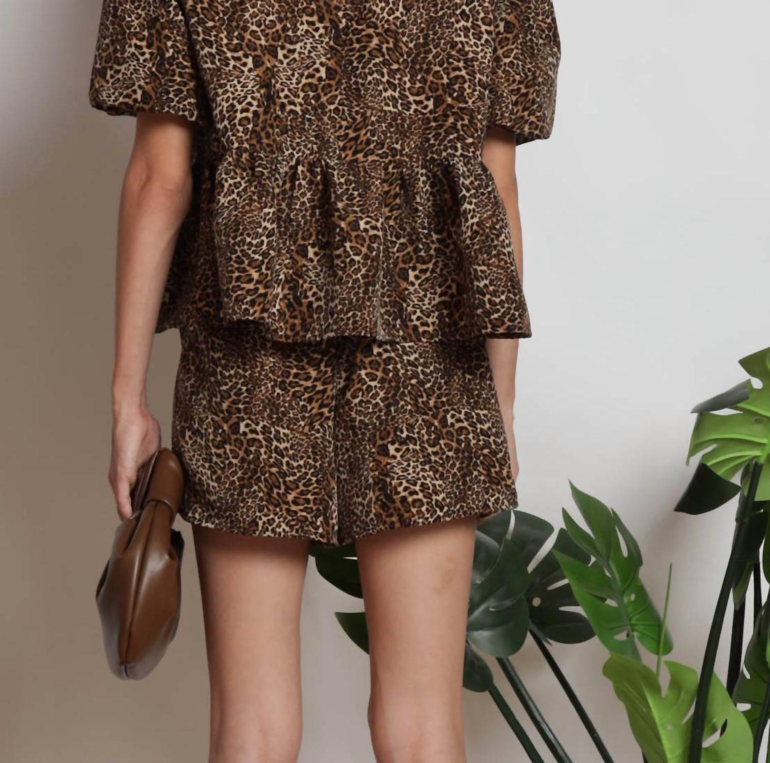 Blue Buttercup - Venita Leopard Print Short Set