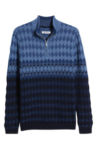 Tommy Bahama - Ombre Argyle Half Zip Sweater