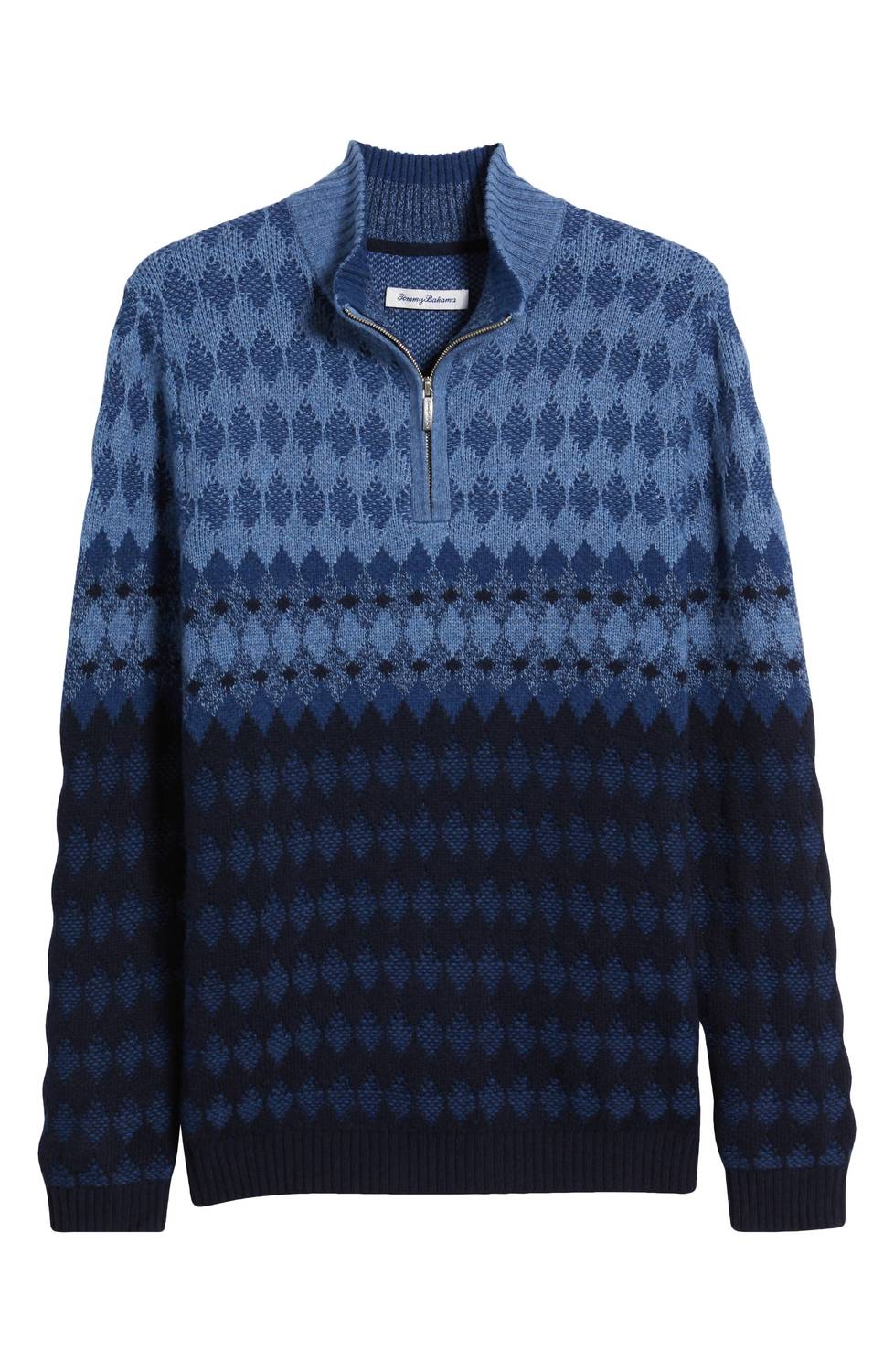 Tommy Bahama - Ombre Argyle Half Zip Sweater