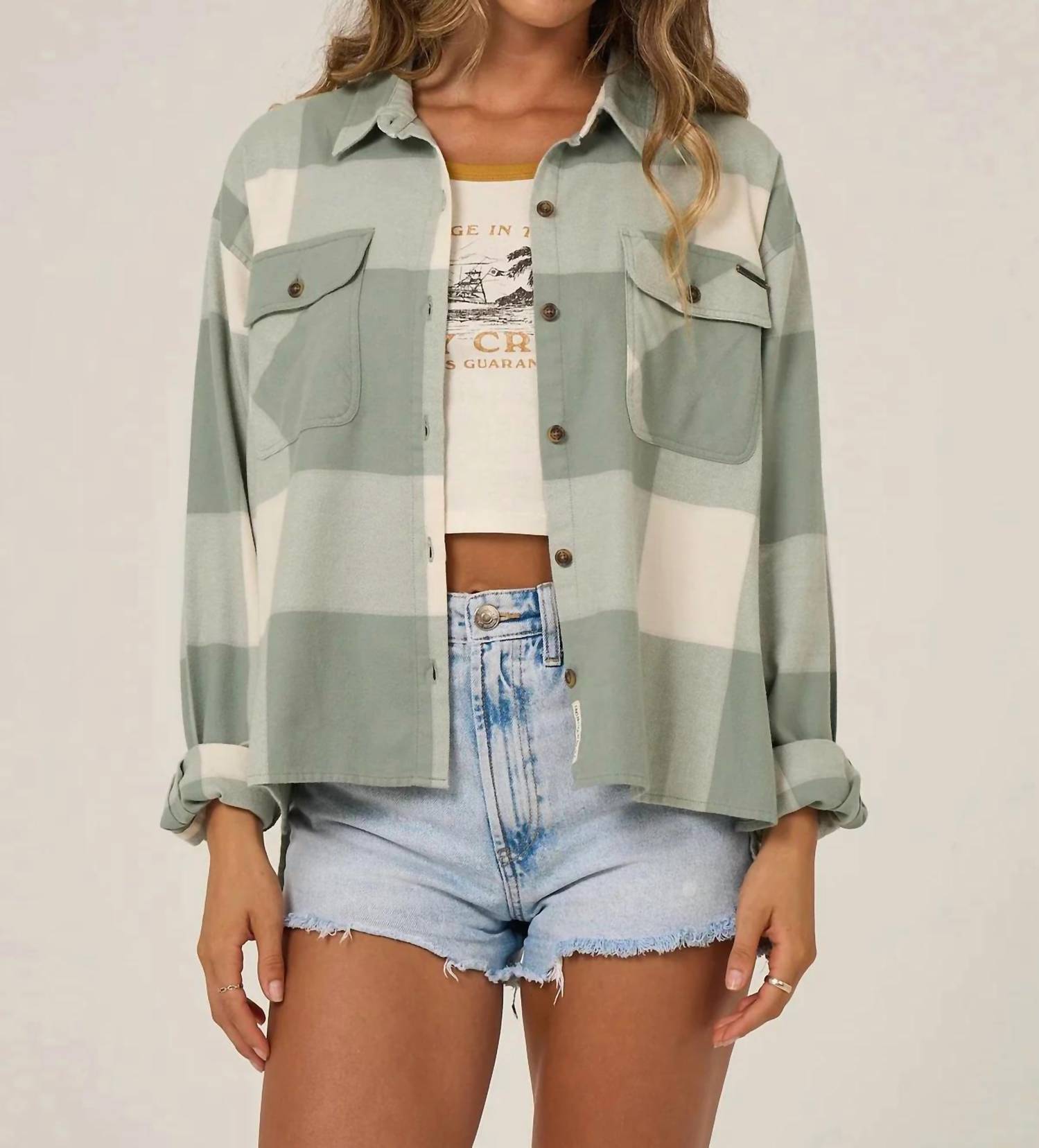 Salty Crew - Nomad Flannel Long Sleeve Button Down Shirt