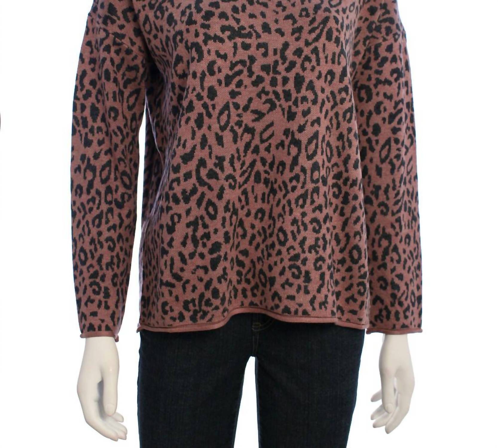 Fate By Lfd - Women's Leopard Print Hoodie Sweater