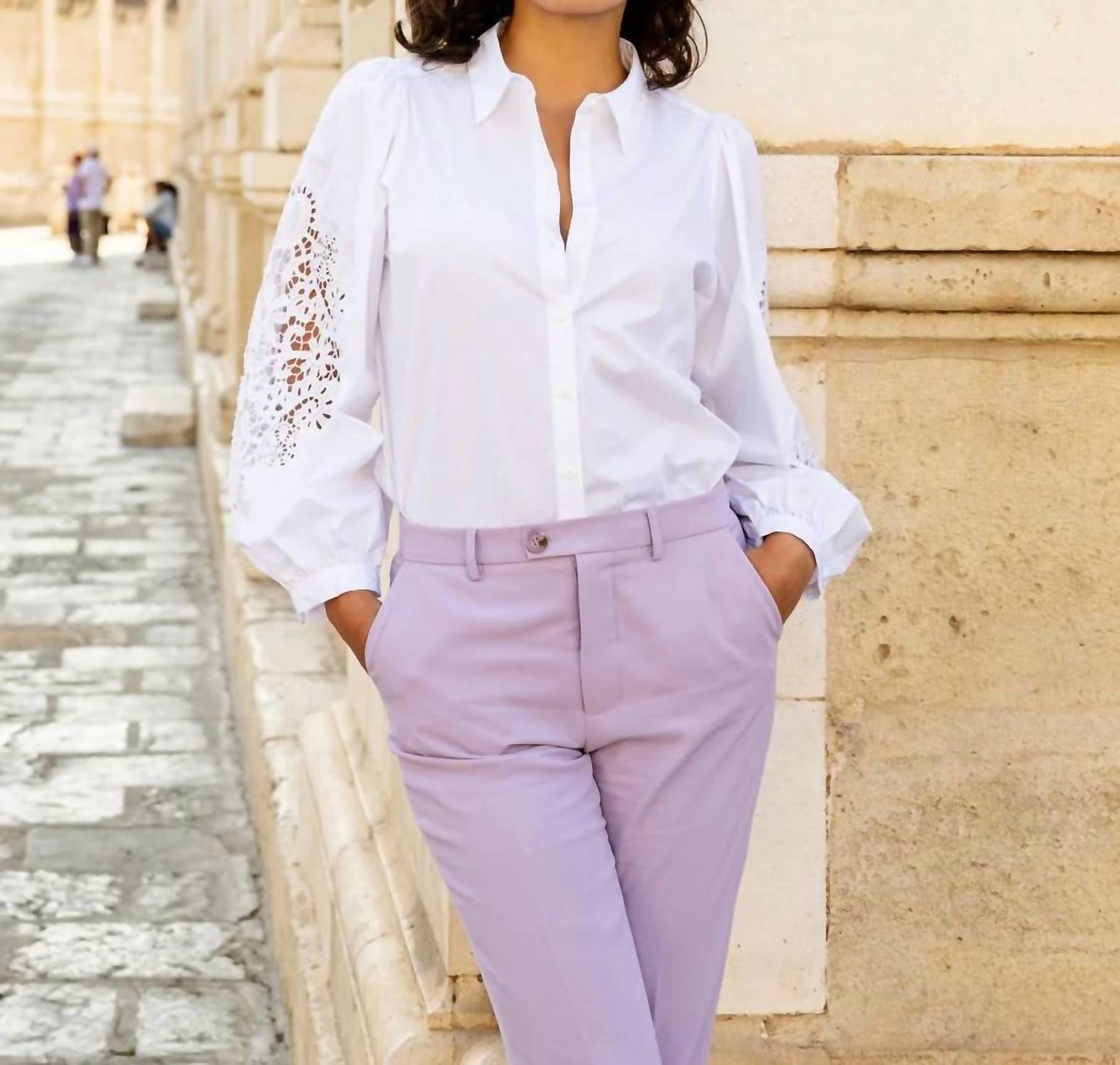 Esqualo - Wita Lace Sleeve Blouse