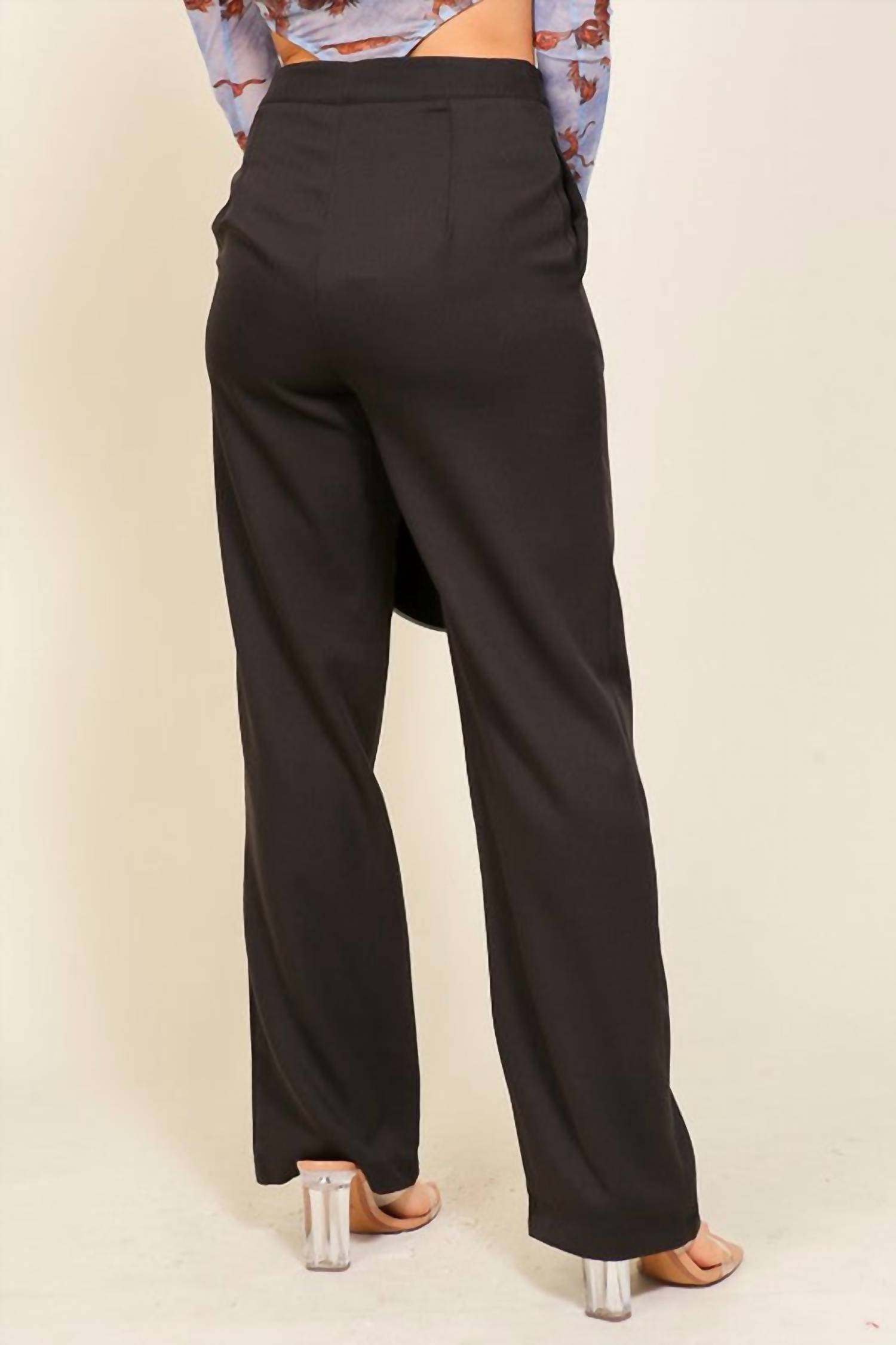 Timing - Women's High Waisted Wide Leg Slacks