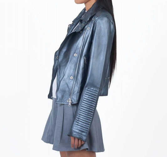 Jkt Nyc - Harley Metallic Leather Jacket