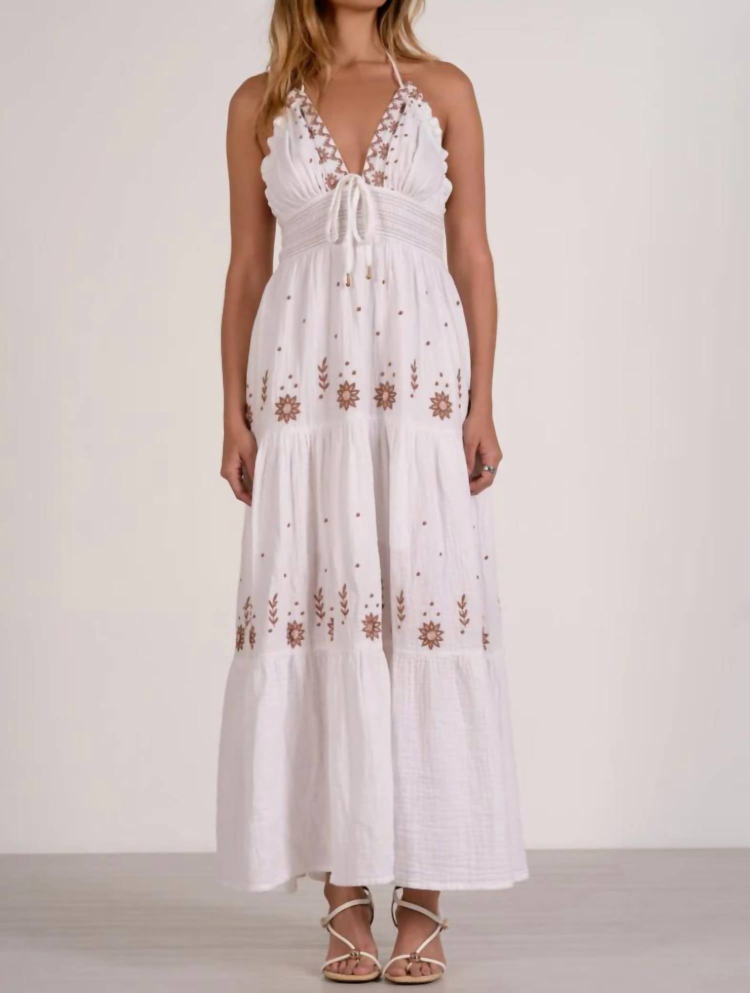 Elan - Maxi V-neck Dress