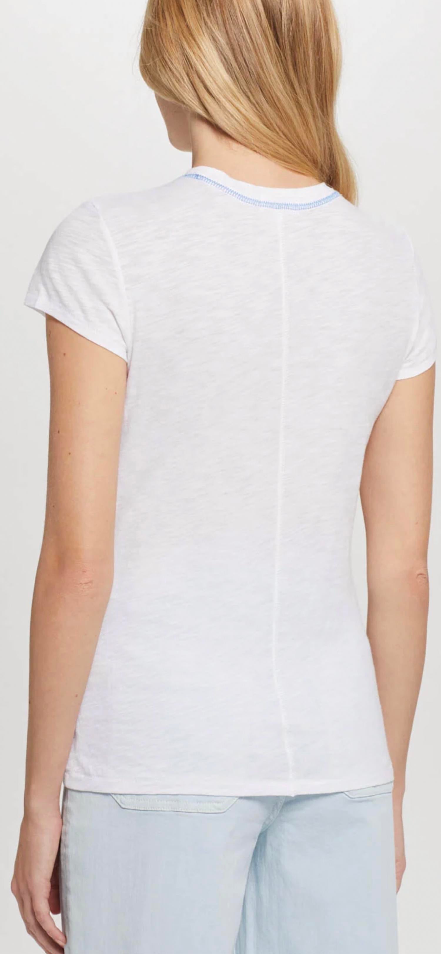 Goldie - Contrast Stitch Ringer Tee