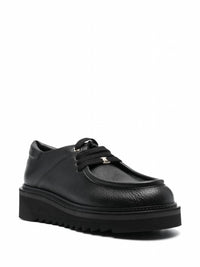 Salvatore Ferragamo Women's Euripilo Chunky Lace-up Oxford Shoes in black - women's flats - detail view