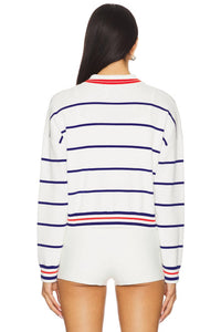 Central Park West - Nautical Stripe Polo Shirt