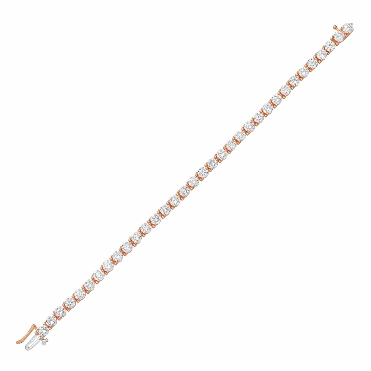 Diana M Jewels - Women's Round Lab-Grown Diamond Tennis Bracelet (13.00 Ct) - Signature