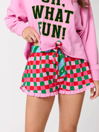 Shiraleah Checkered Boxer Shorts in multi - women's shorts