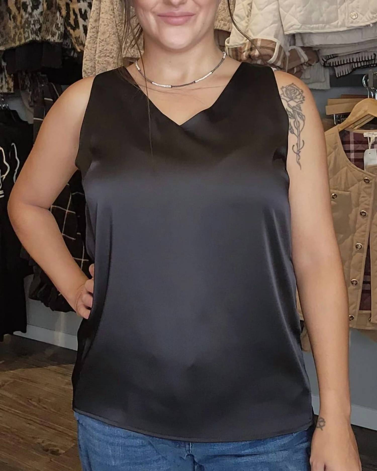 Papillon - Elegant Satin Camisole Top