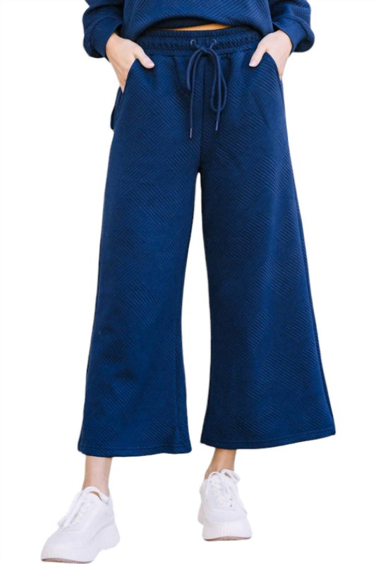 See And Be Seen - Hamptons Textured Cropped Wide Pants