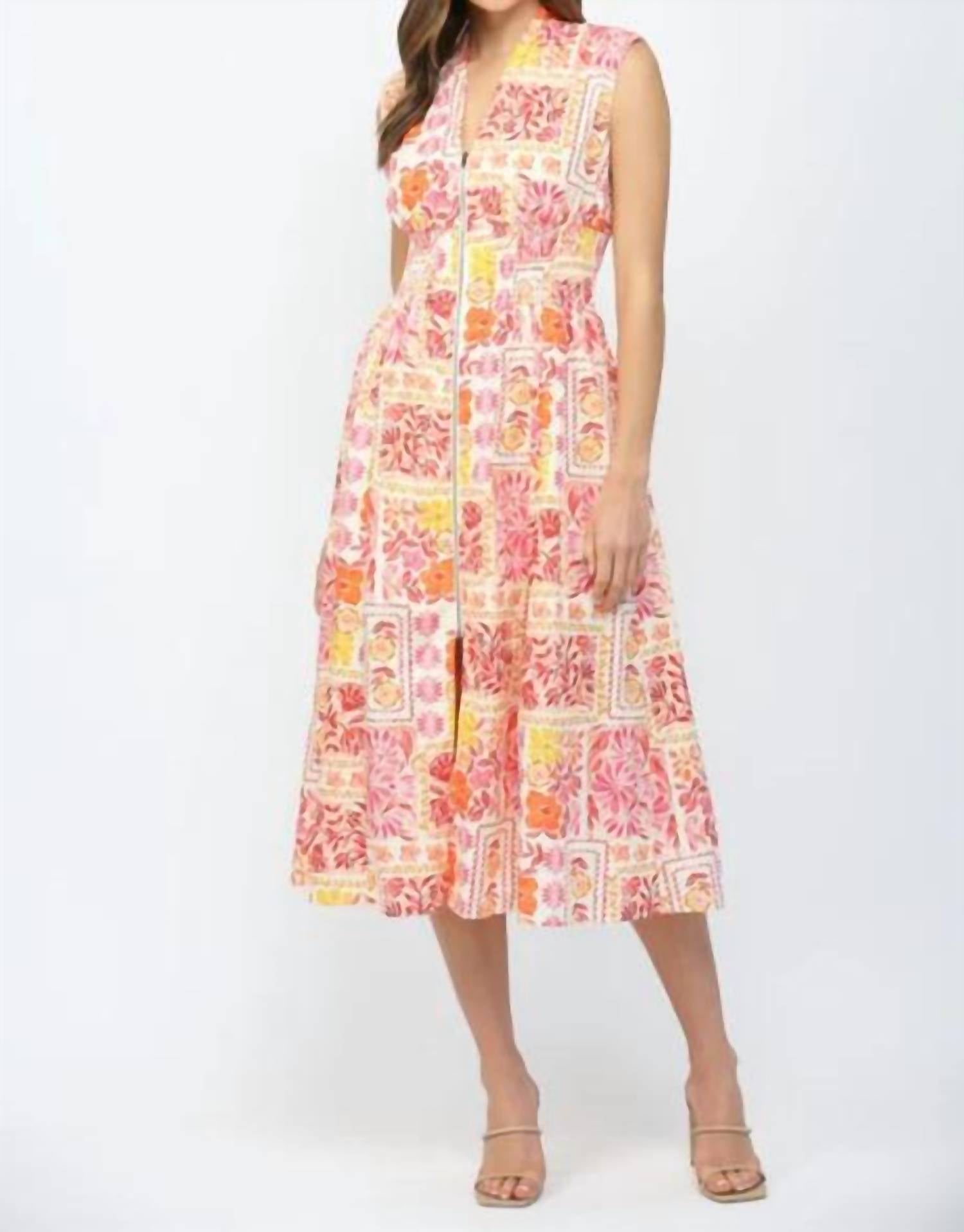 Fate - Floral Patchwork Midi Dress