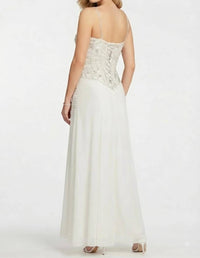 Sue Wong - Spaghetti Strap Floral Embroidered Dress