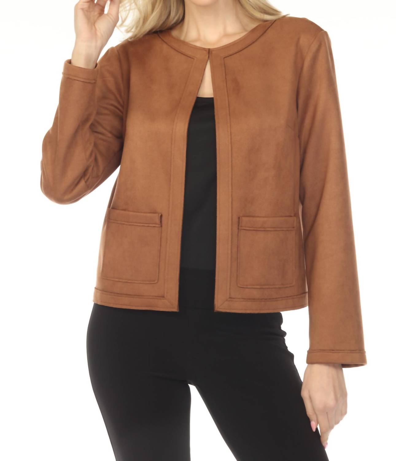 Joseph Ribkoff - Scuba Suede Long Sleeve Jacket