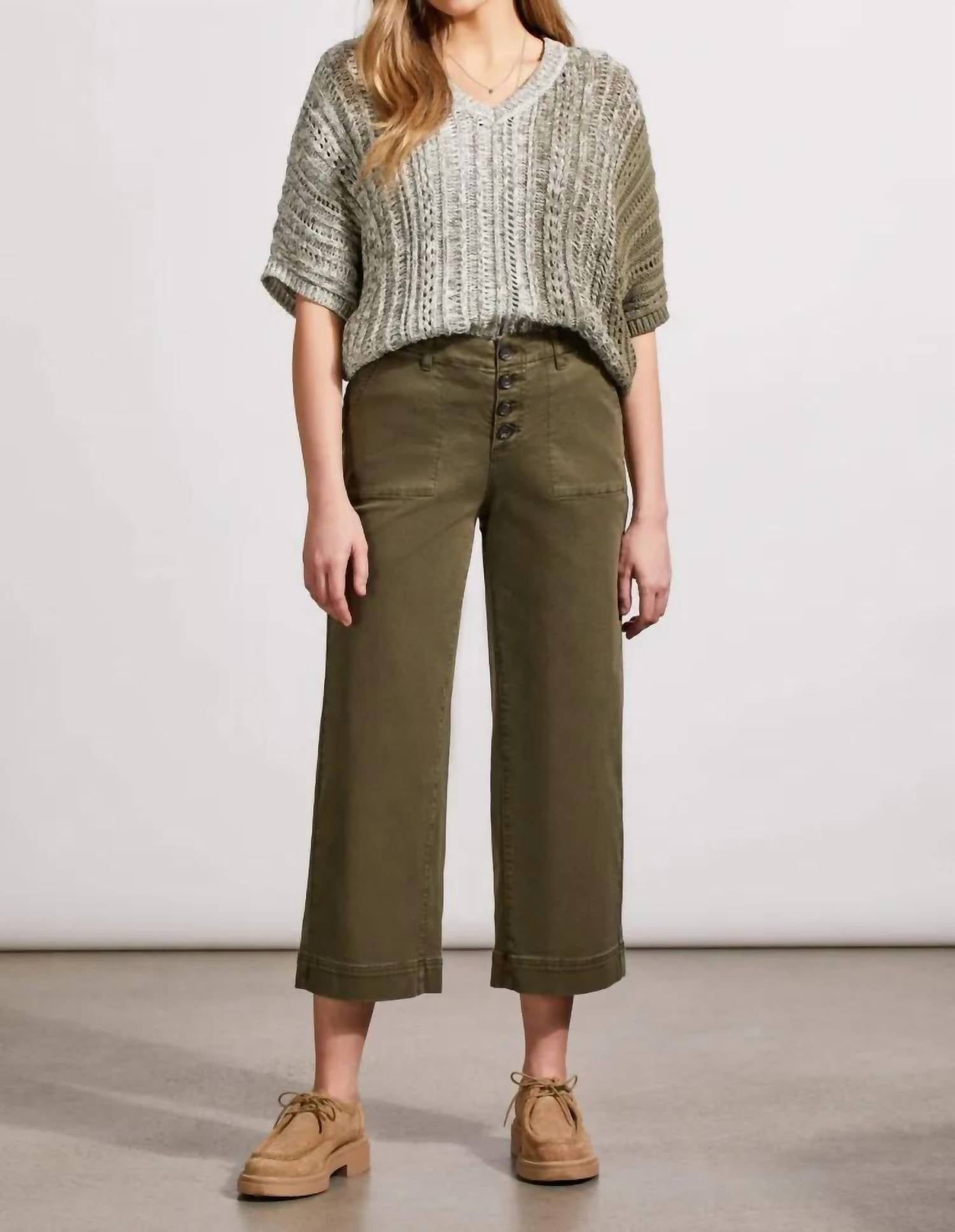 Tribal - Audrey Hugging Wide Crop Jean