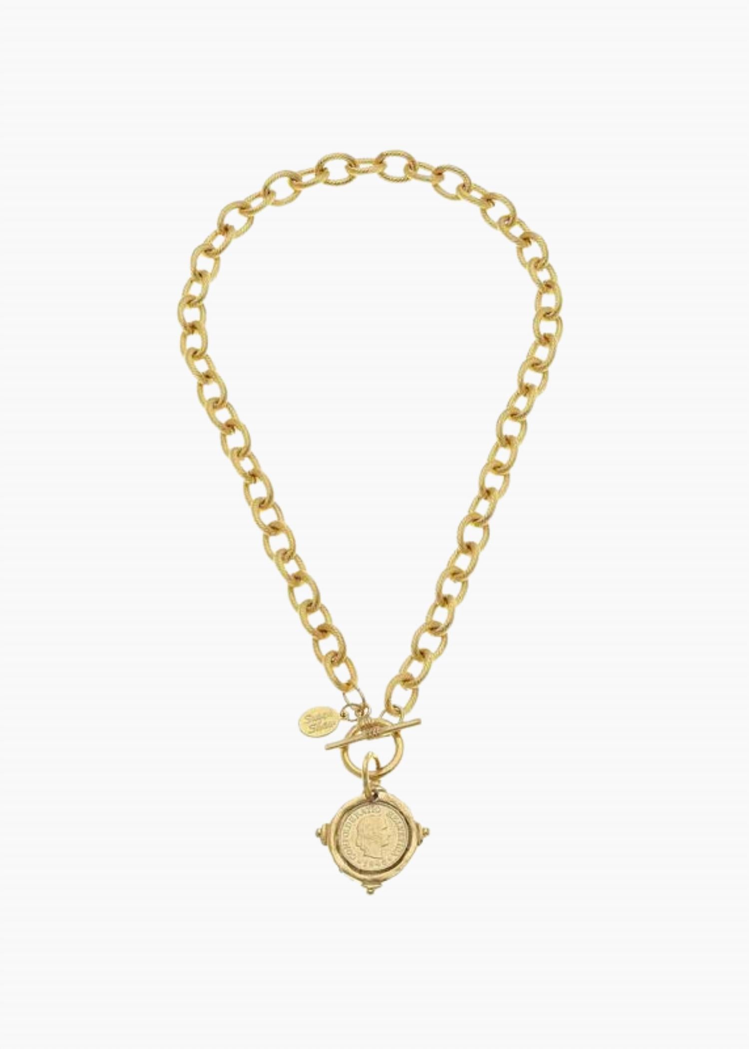Susan Shaw - Coin Toggle Necklace