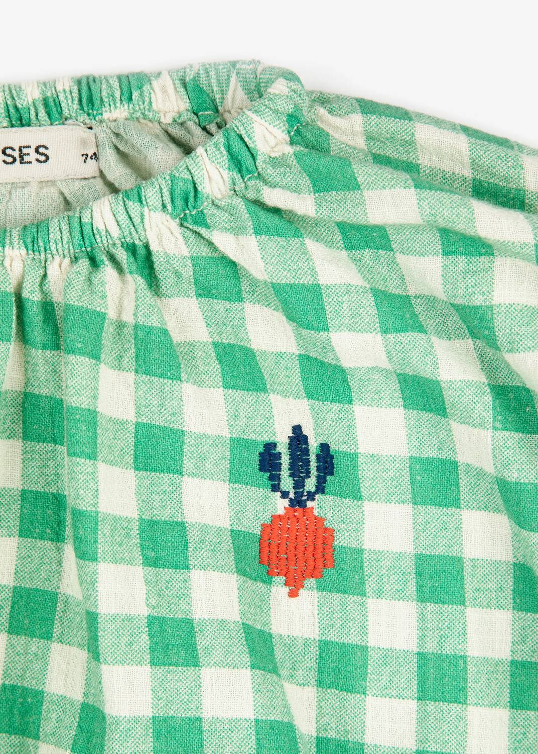 Bobo Choses - Kid's Pixel Sugar Beet Check Blouse
