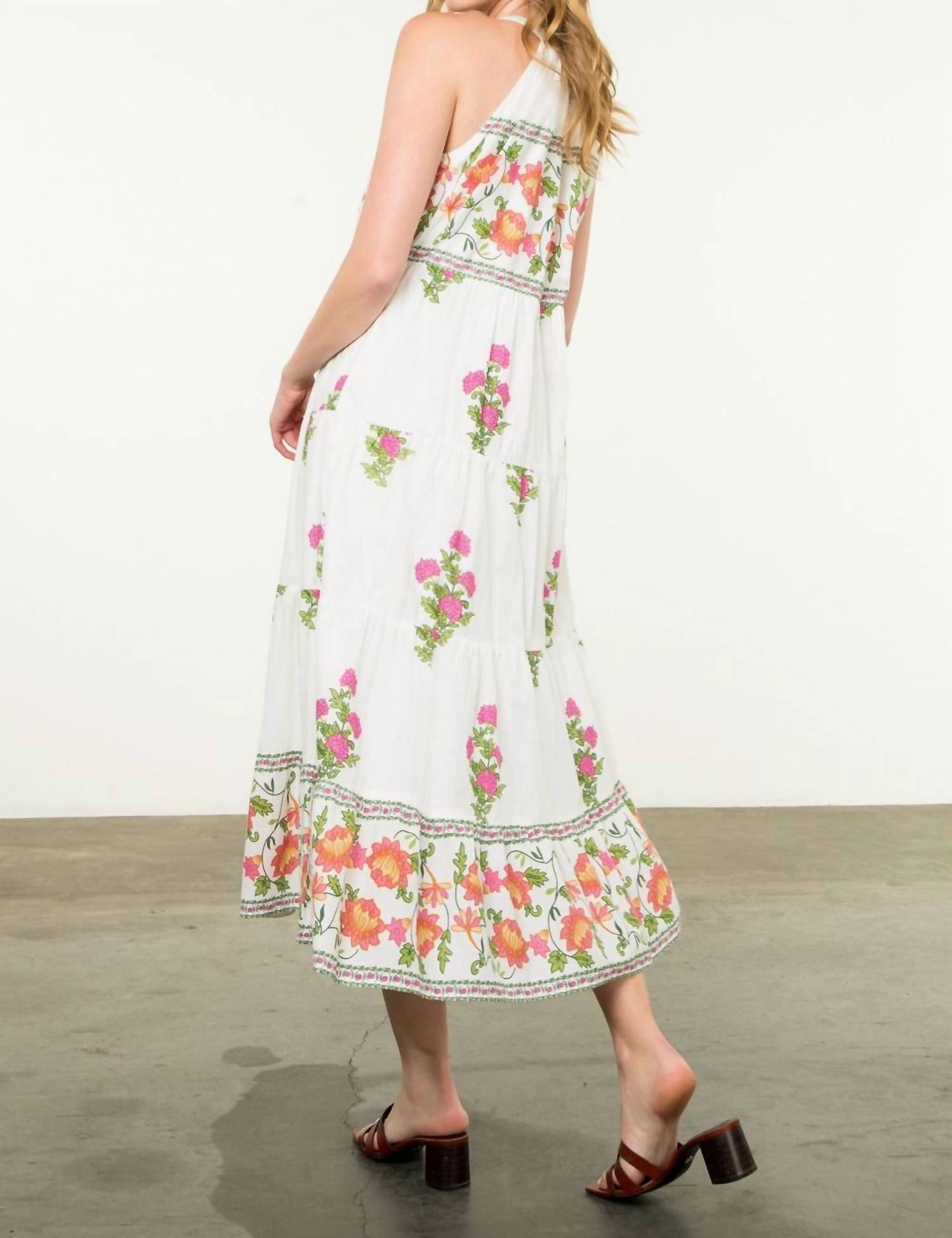 Thml - Halter Floral Print Maxi Dress