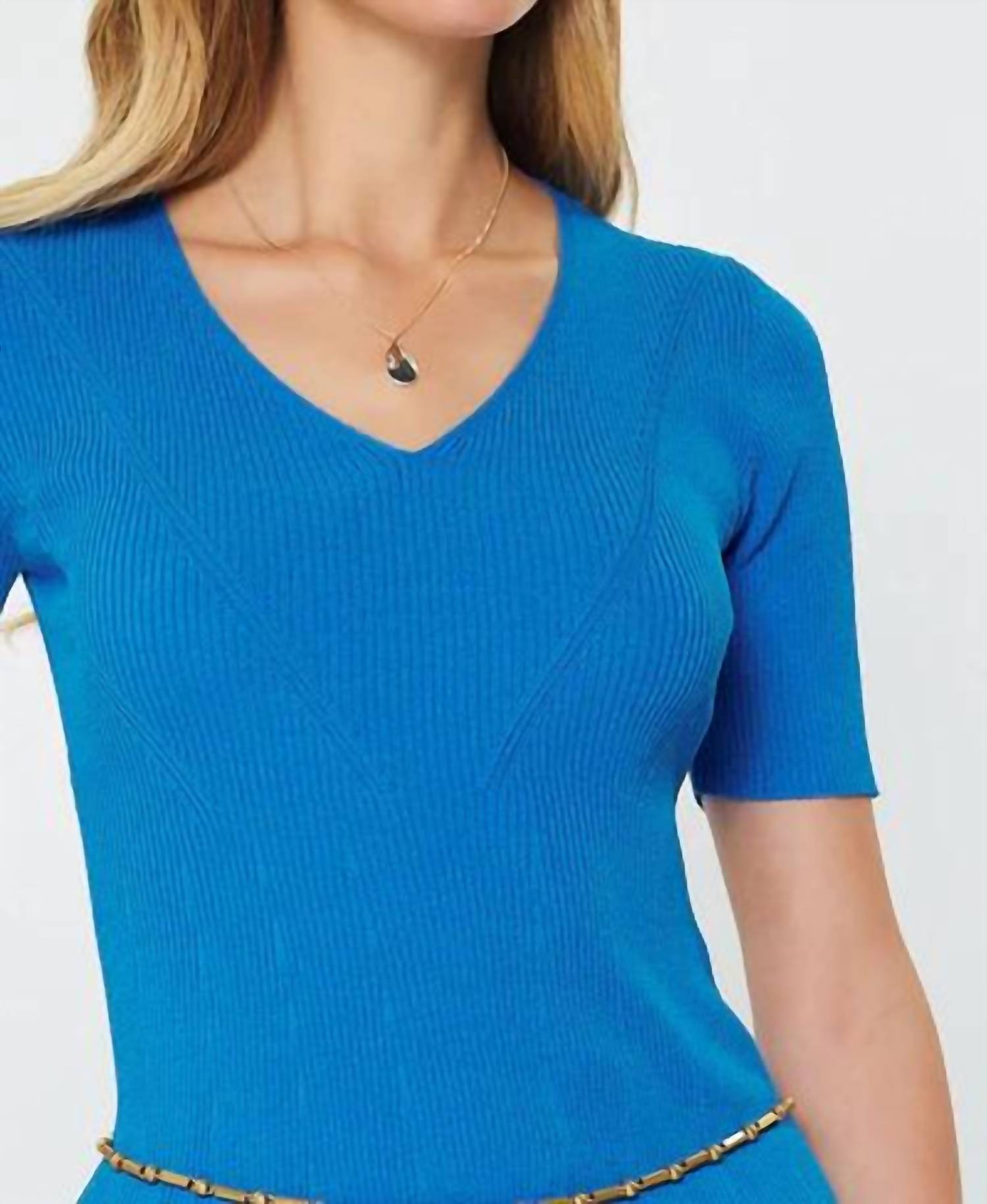 Current Air - Fitted Rib Knit Top