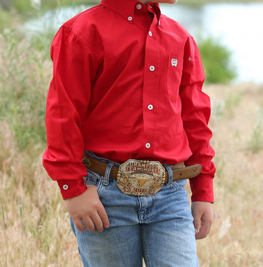 Cinch - Boy's Long Sleeve Western Shirt