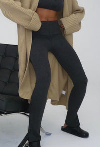 Black Ribbed Pants