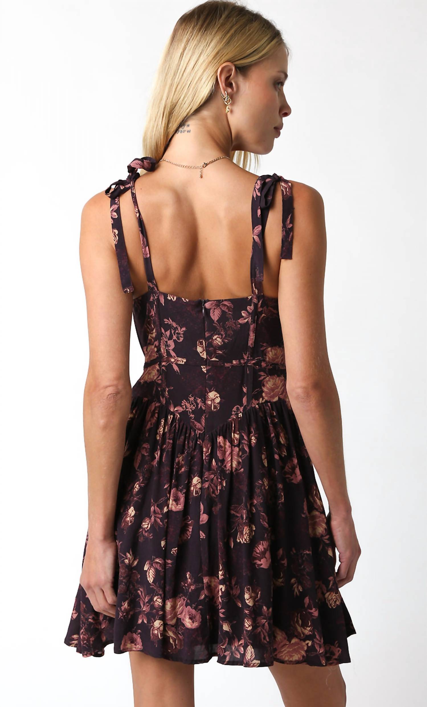 Olivaceous - Floral Corset Dress