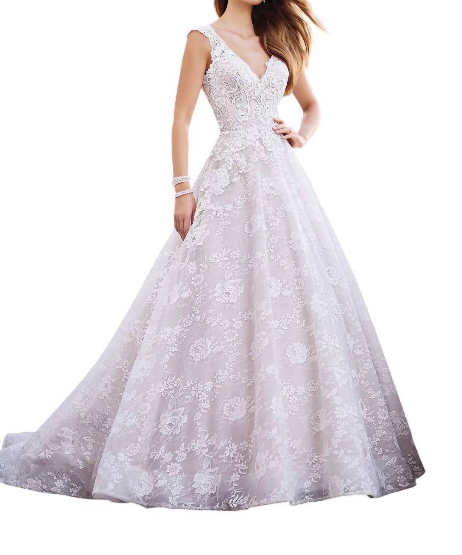 Martin Thornburg - V-neck Wedding Gown