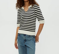 Michael Stars - Rosanna Striped Puff Sleeve Sweater