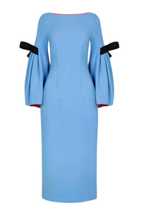 Roksanda - Calispi Crepe Dress in Cielo/Amoria