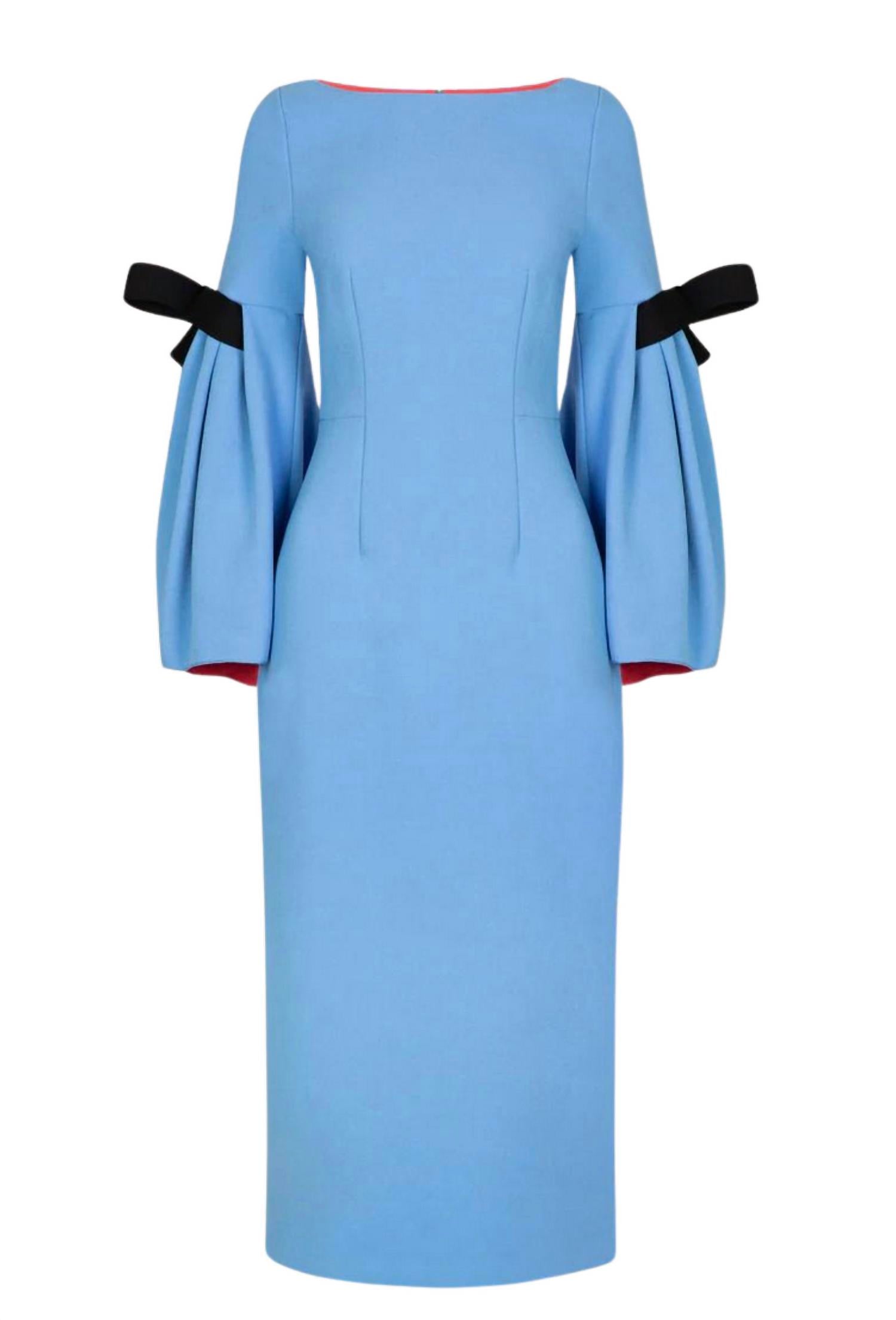 Roksanda - Calispi Crepe Dress in Cielo/Amoria