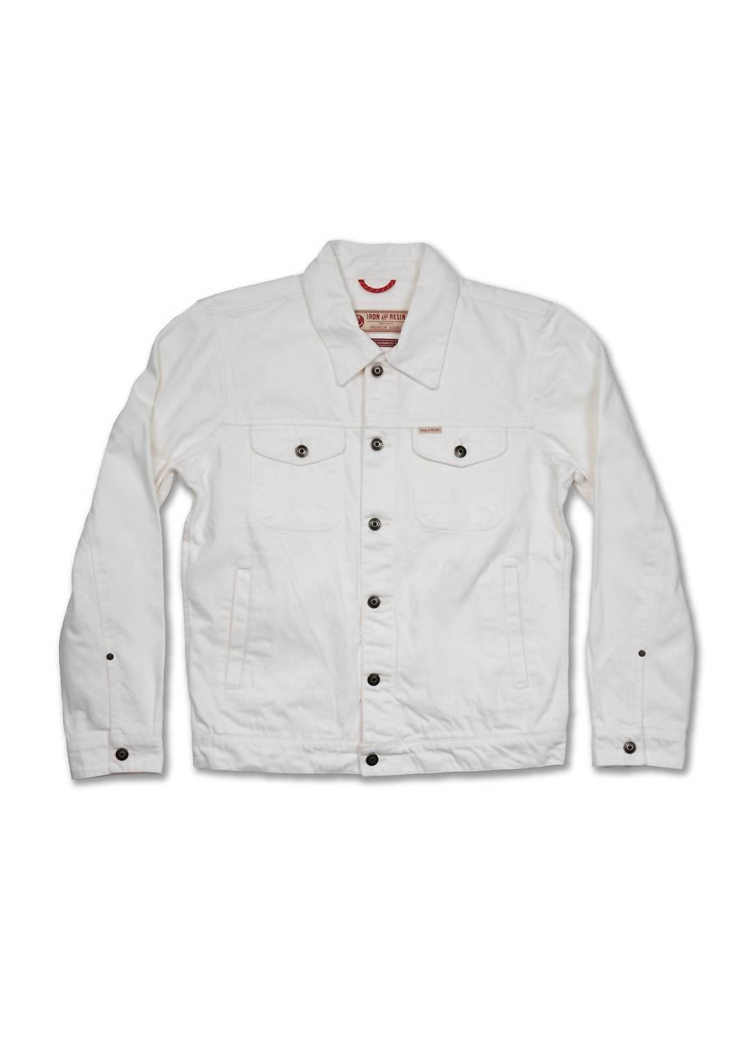 Iron & Resin Men's Bull Denim Sand Jacket in white - men's jacket