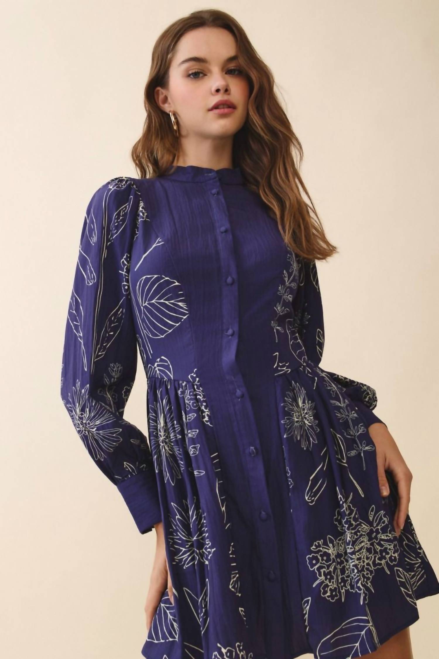 TCEC Aubrey Dress in navy - women's dress - alternate view