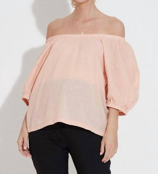 Liv Maternity - Linen Puff Sleeve Tunic