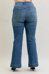 Judy Blue - High Waist Flare Tummy Control Double Button Waist Band Jeans