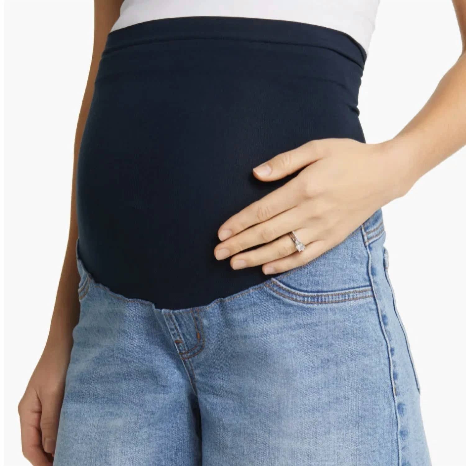 1822 Denim - Maternity Dad Jean Bellyband Shorts