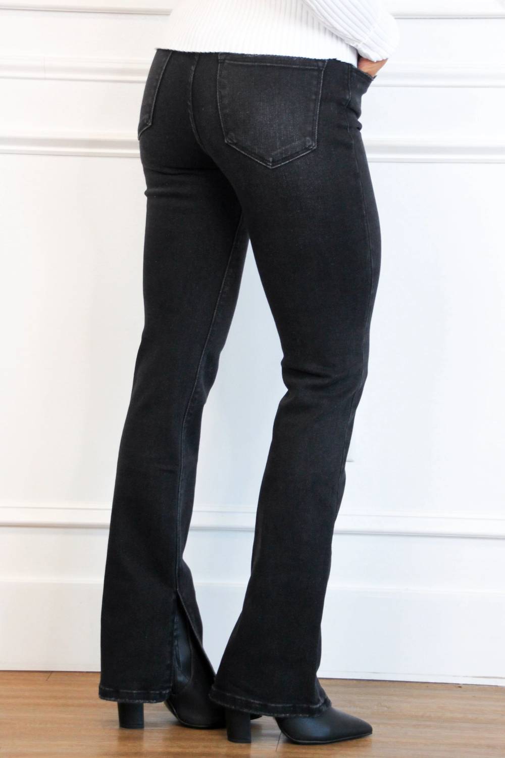 Vervet By Flying Monkey - Winsome Bootcut Slit Hem Jeans