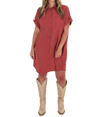 She + Sky - All the Reason Button Up Shirt Dress
