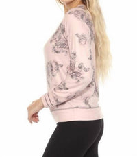 Pj Salvage - La Vie En Rose Long Sleeve Lounge Top