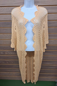 Llove - Women's Crocheted Open Shawl/wrap
