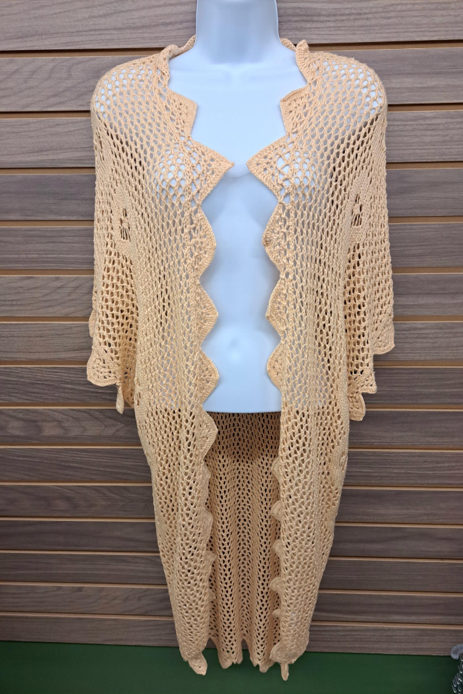 Llove - Women's Crocheted Open Shawl/wrap