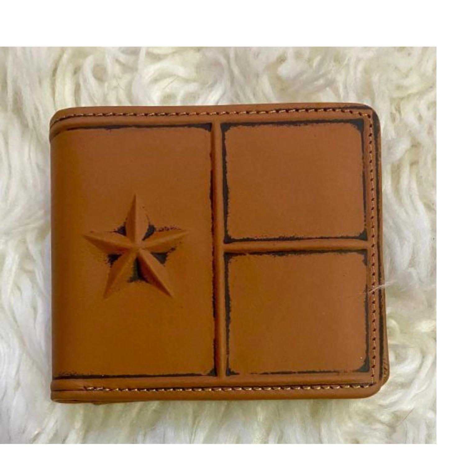 Montana West Men's Genuine Leather Lone Star Rfid Bi-fold Wallet in brown - men's bag