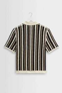 Wax London - Stripe Crochet Porto Polo Shirt