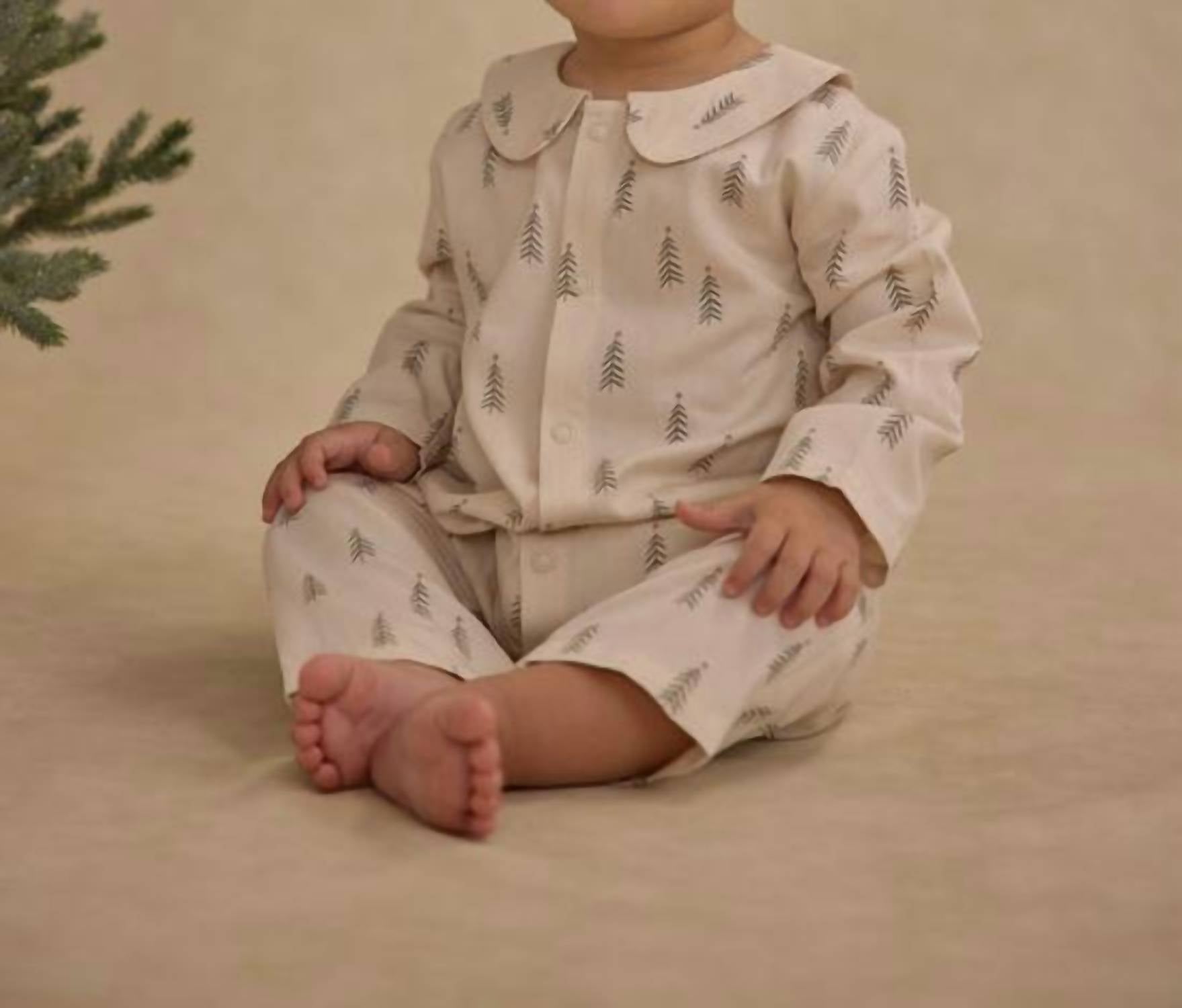 Rylee + Cru Baby Pajama Romper in alpine - kids' item - detail view