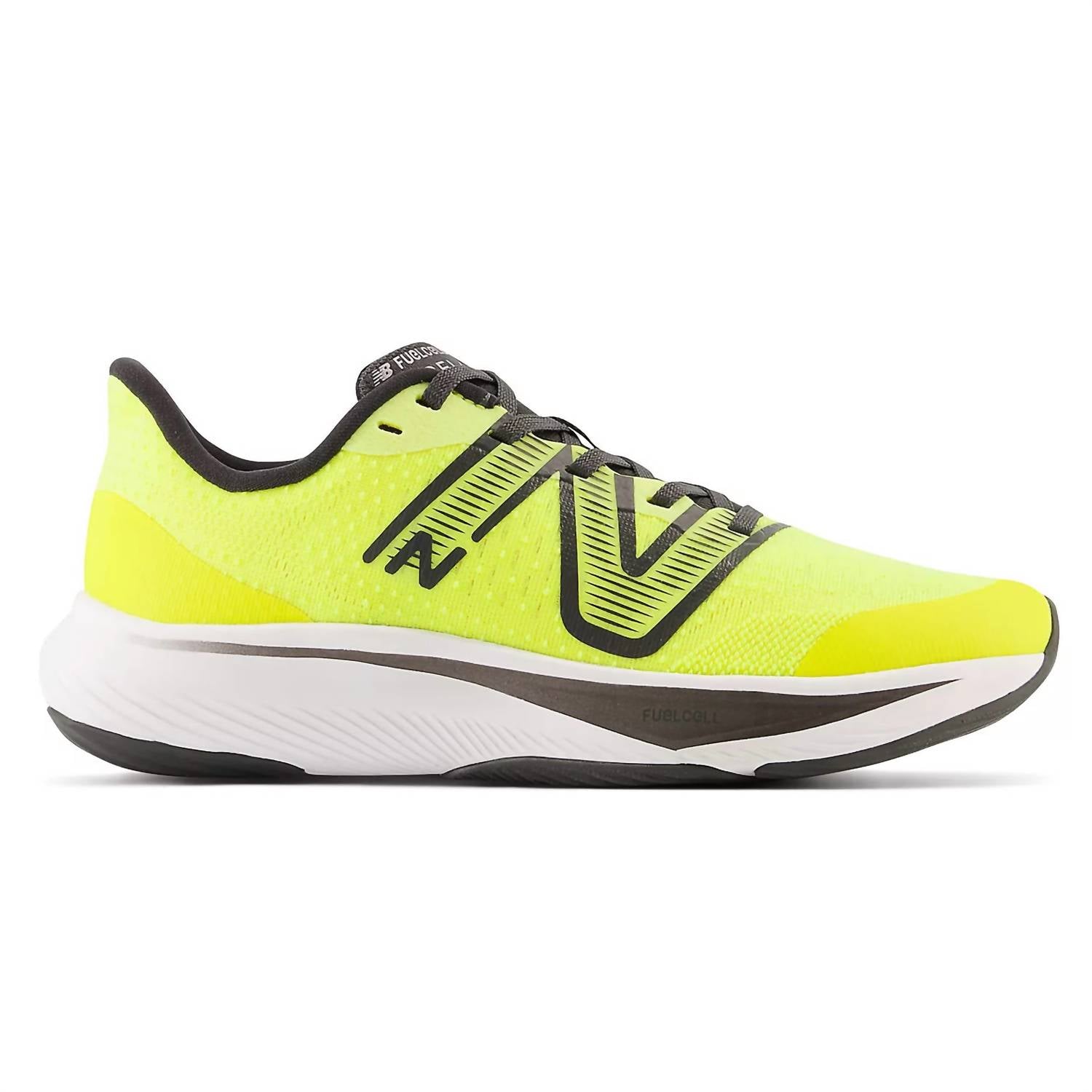 New Balance Kid's Fuelcell Rebel V3 Sneakers in cosmic pineapple - kids' sneaker - detail view