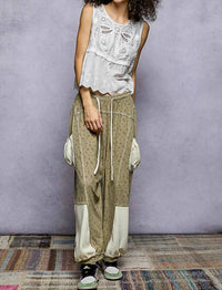 Pol - Oversized Floral Knit Pants