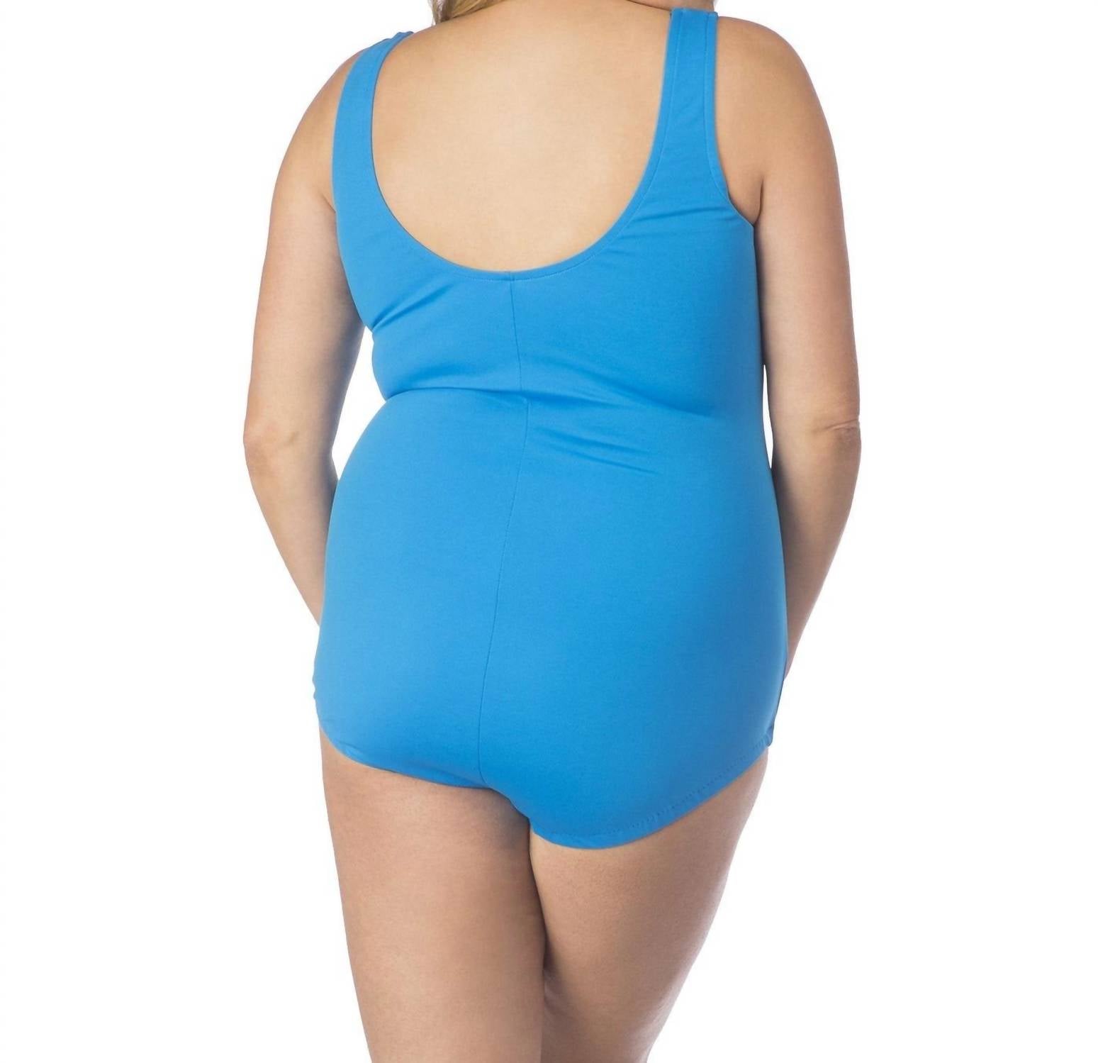 Maxine - Center Shirred Girl Leg One Piece - Plus
