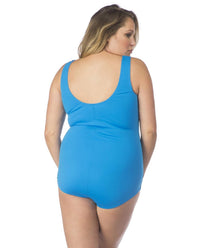 Maxine - Center Shirred Girl Leg One Piece - Plus