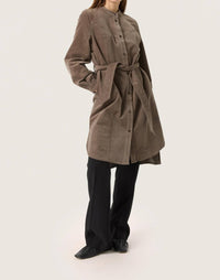 Soaked In Luxury - Helle Corduroy Knee Length Shirt Midi Dress