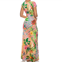 Luli Fama - Opulent Eden Cap Sleeve Long Dress